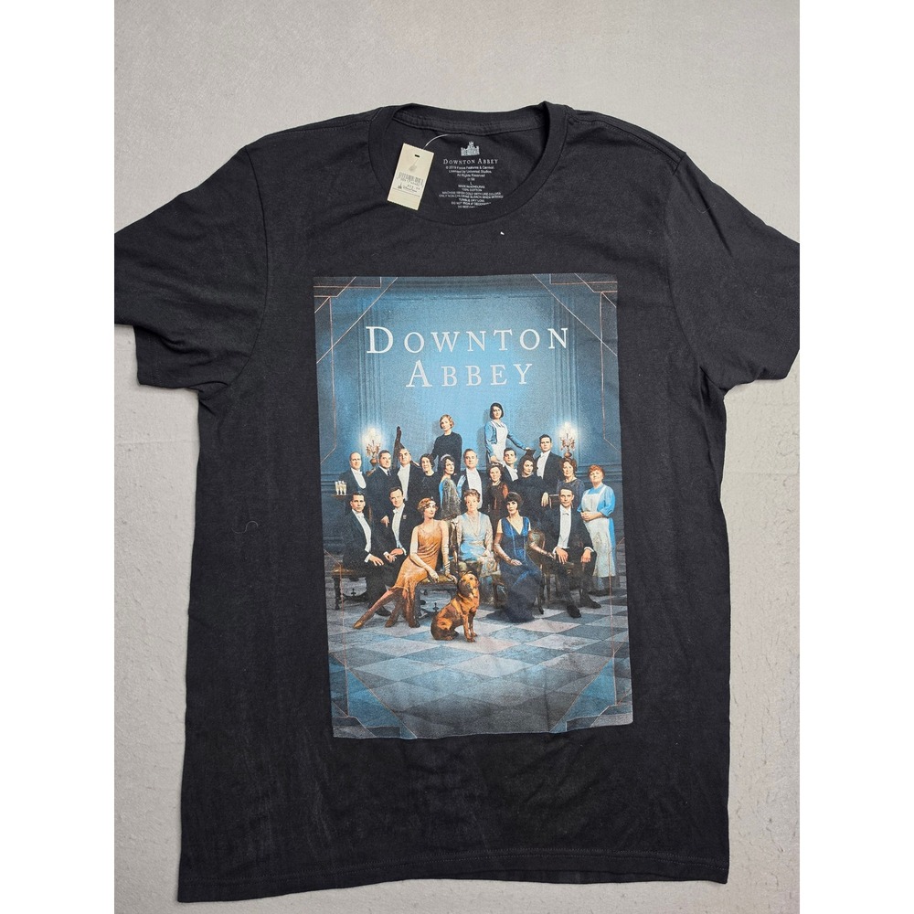 Downton Abbey T-Shirt Mens Large Black Graphic 100% Cotton‎ Crew Neck Streetwear